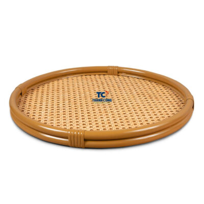 Round Shallow Wicker Tray (TCRTR-8977)