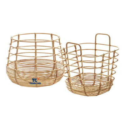 Round Wicker Baskets For Plants (TCRPB-8994)