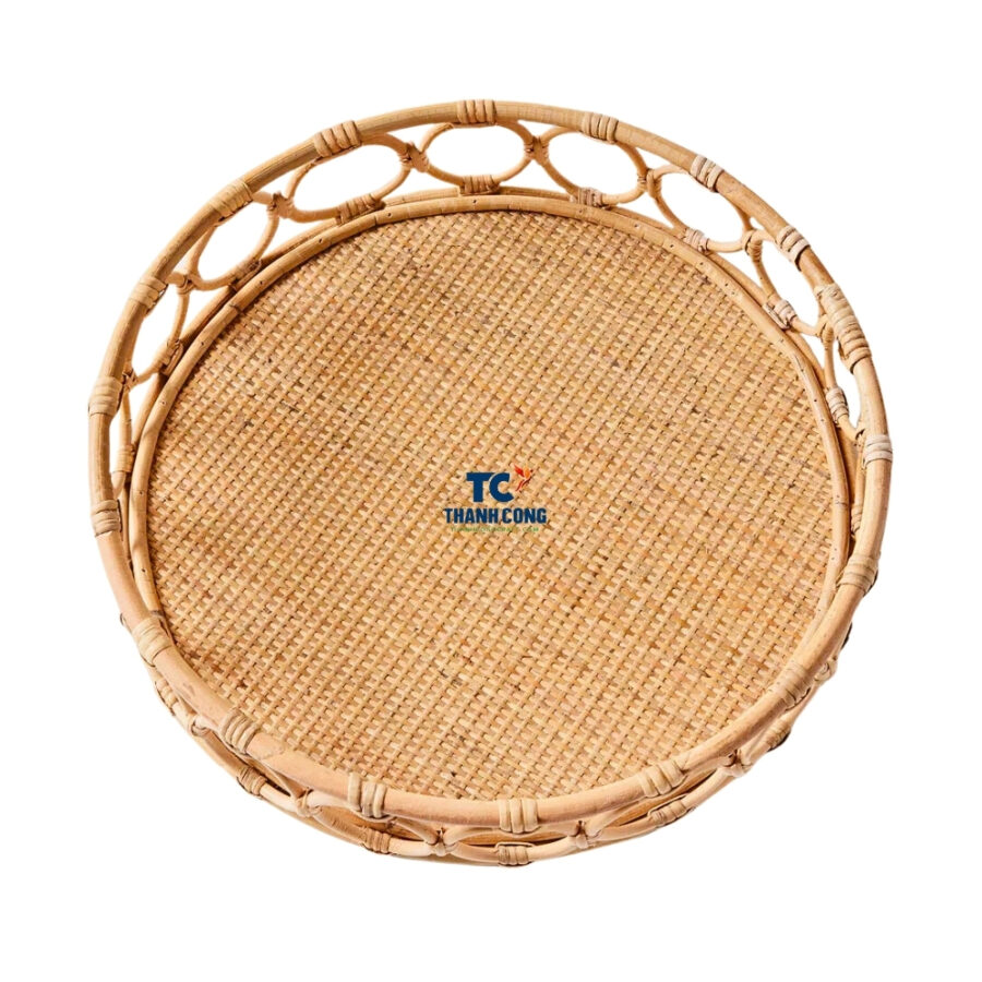 Round Wicker Coffee Table Tray (TCRTR-8988)