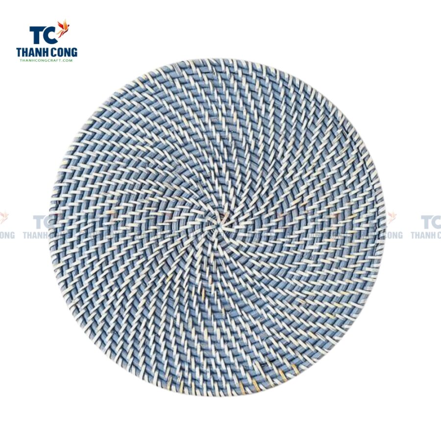 Round Woven Light Blue Placemats (TCRPL-8987)