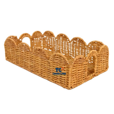 Scalloped Cane Tray Rectangle (TCRTR-8995)