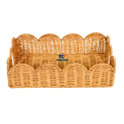 Scalloped Cane Tray Rectangle (TCRTR-8995)