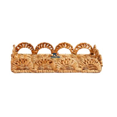 Scalloped Rattan Coffee Table Tray (TCRTR-8992)