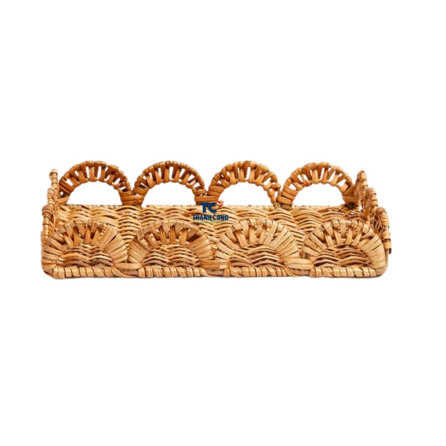 Scalloped Rattan Coffee Table Tray (TCRTR-8992)