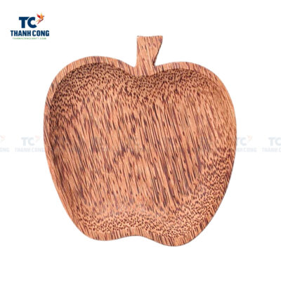 apple coconut wood plate, wholesale