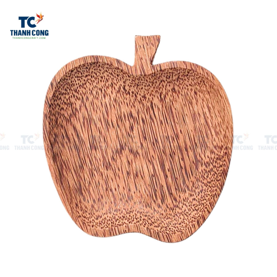 apple coconut wood plate, wholesale