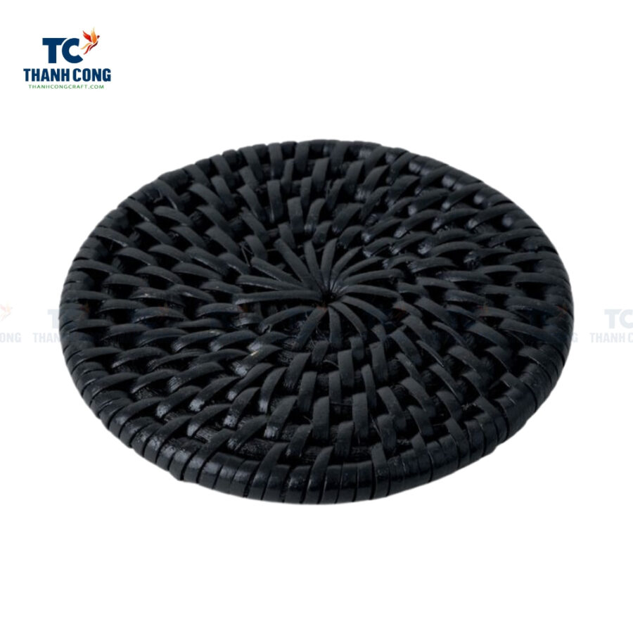 black rattan coasters, wholesale