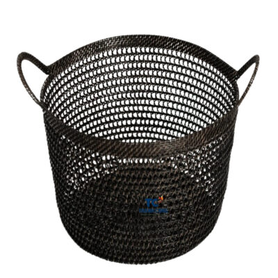 black wicker laundry basket, wholesale