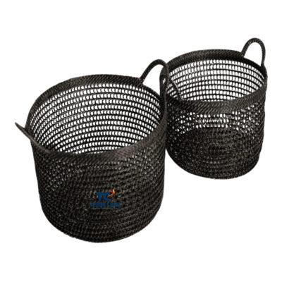 black wicker laundry basket, wholesale