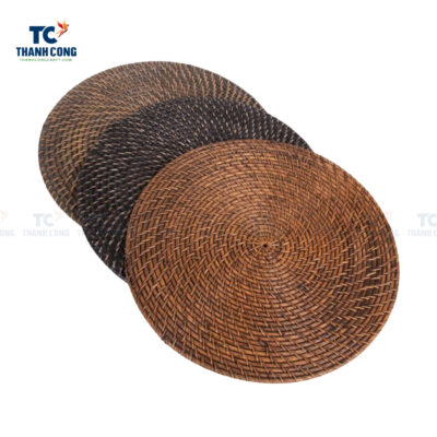 dark brown rattan placemats, bulk