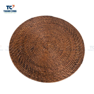 dark brown rattan placemats