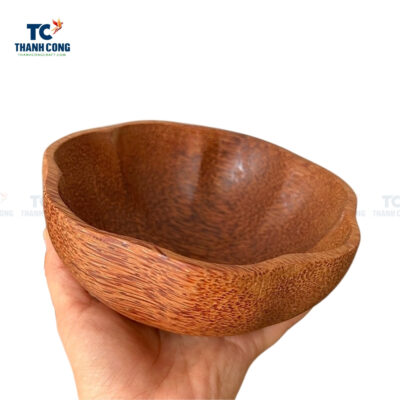 flower coconut wood bowl