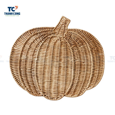 pumpkin rattan placemat