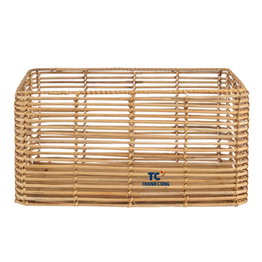 rectangular rattan storage basket, wholesale