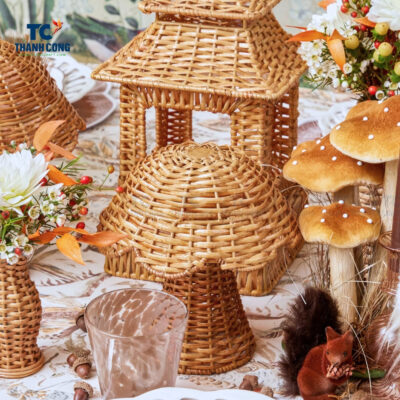 rattan mushroom decor, wholesale