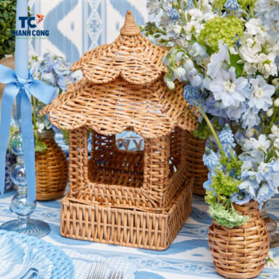 rattan pagoda table decor, wholesale