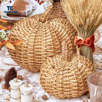 rattan pumpkin decor, wholesale