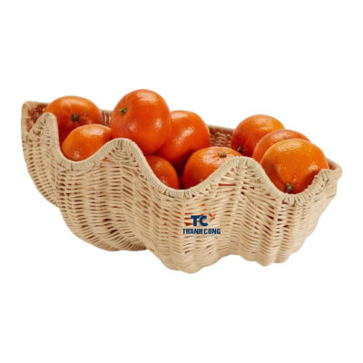 rattan shell basket, wholesale