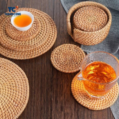 rattan table mats and coasters, wholesale