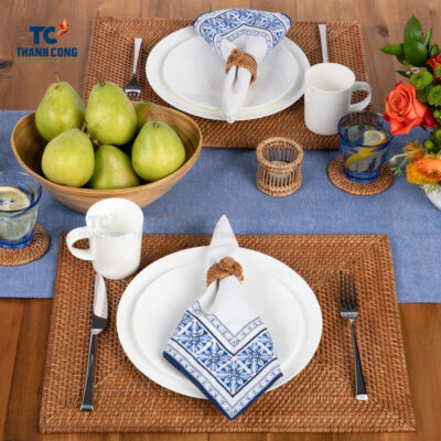 Rectangle Rattan Placemat, rattan placemats bulk, wholesale