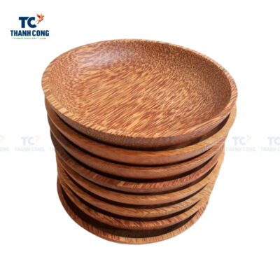 round coconut wood plate, wholesale