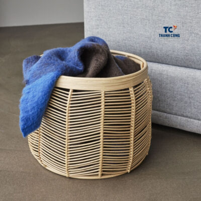 round wicker storage baskets, wholesale