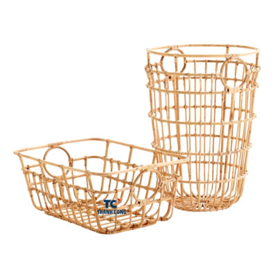 stackable wicker baskets