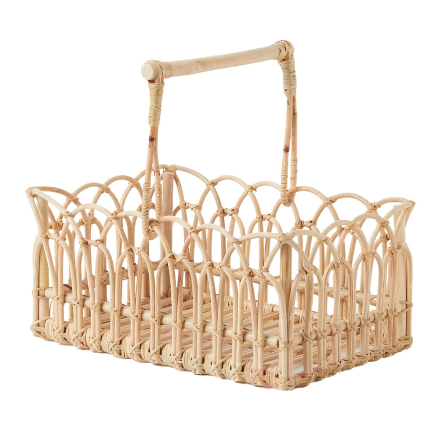 unique rattan basket with handle, wholesale