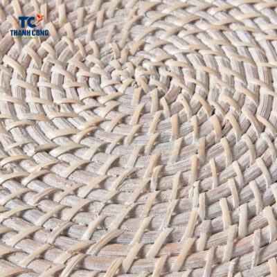 white washed rattan placemats