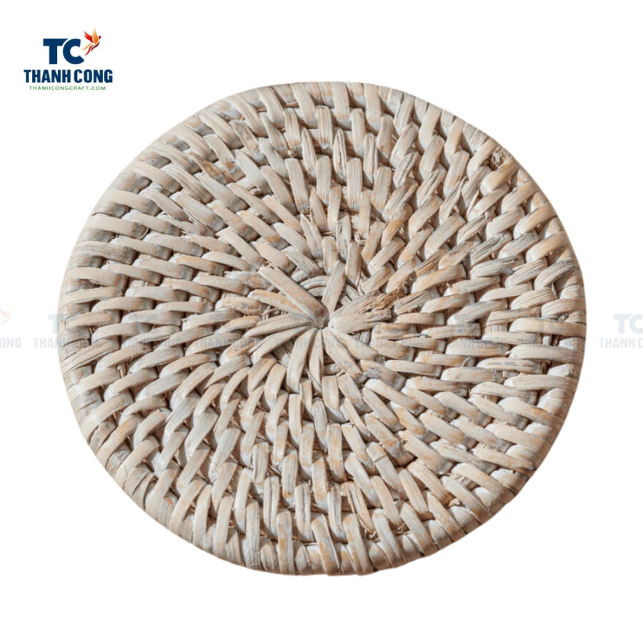 whitewashed rattan coasters, wholesale