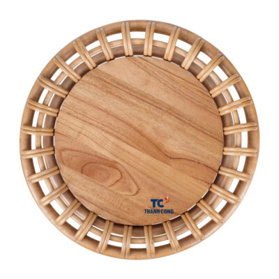 wood and cane coffee table, wholesale