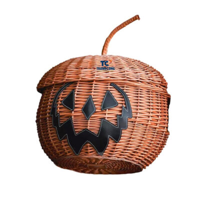 Halloween Rattan Pumpkin Basket (TCRDE-8975)