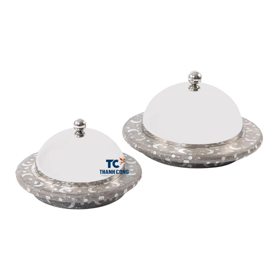 Mother of pearl stainless plate dome food cover