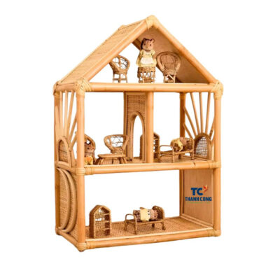 Rattan Dollhouse for Kids' Play (TCRTO-8994)