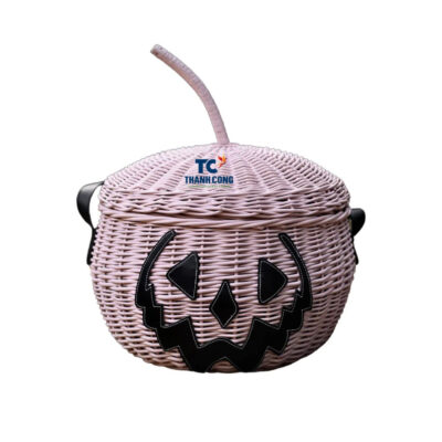 Rattan Wicker Pumpkin Storage Baskets (TCRDE-8981)