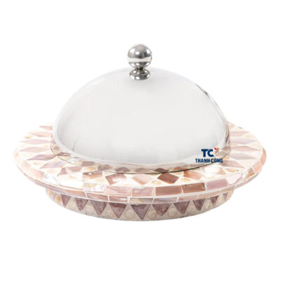 Round Mosaic Dishes With A Lid