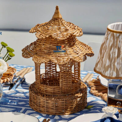 Scalloped Rattan Pagoda Lantern (TCRDE-8985)