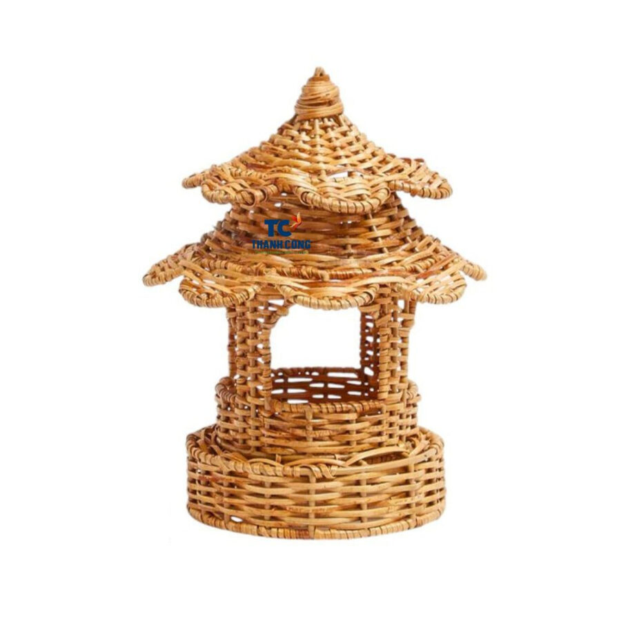 Scalloped Rattan Pagoda Lantern (TCRDE-8985)