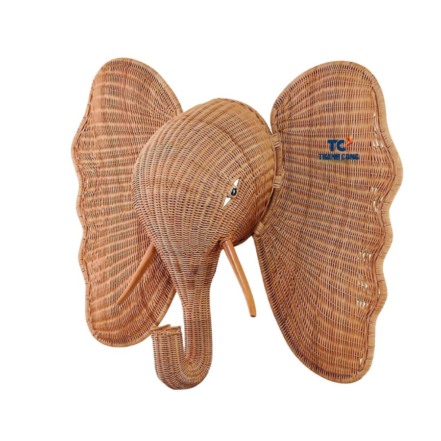 Wicker Elephant Wall Art (TCRDE-8971)