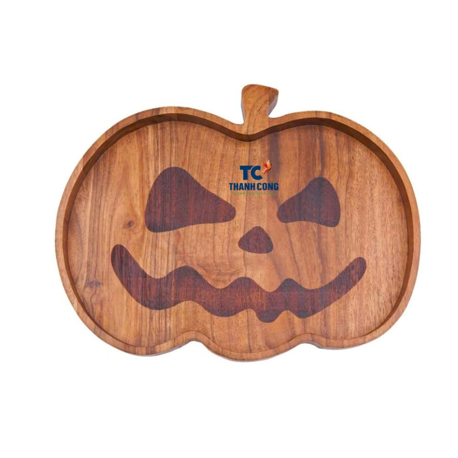 Wooden Pumpkin Tray for Party Halloween (TCRDE-8982)