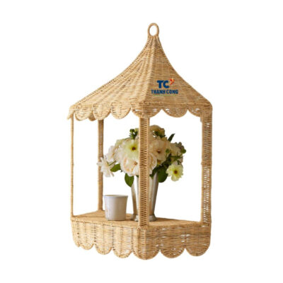 Woven Wicker Pagoda Lantern (TCRDE-8983)