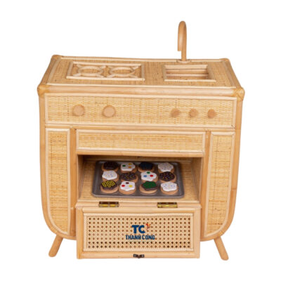 kids rattan play kitchen, wholesale