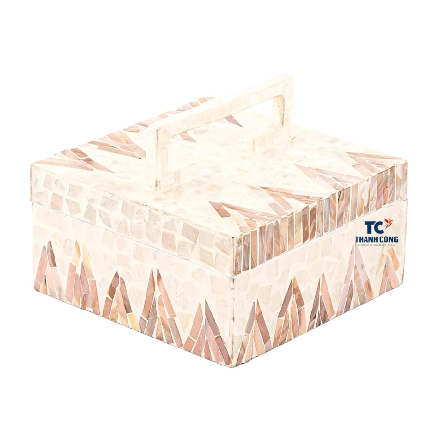 Natural Color Mother of Pearl Square Box