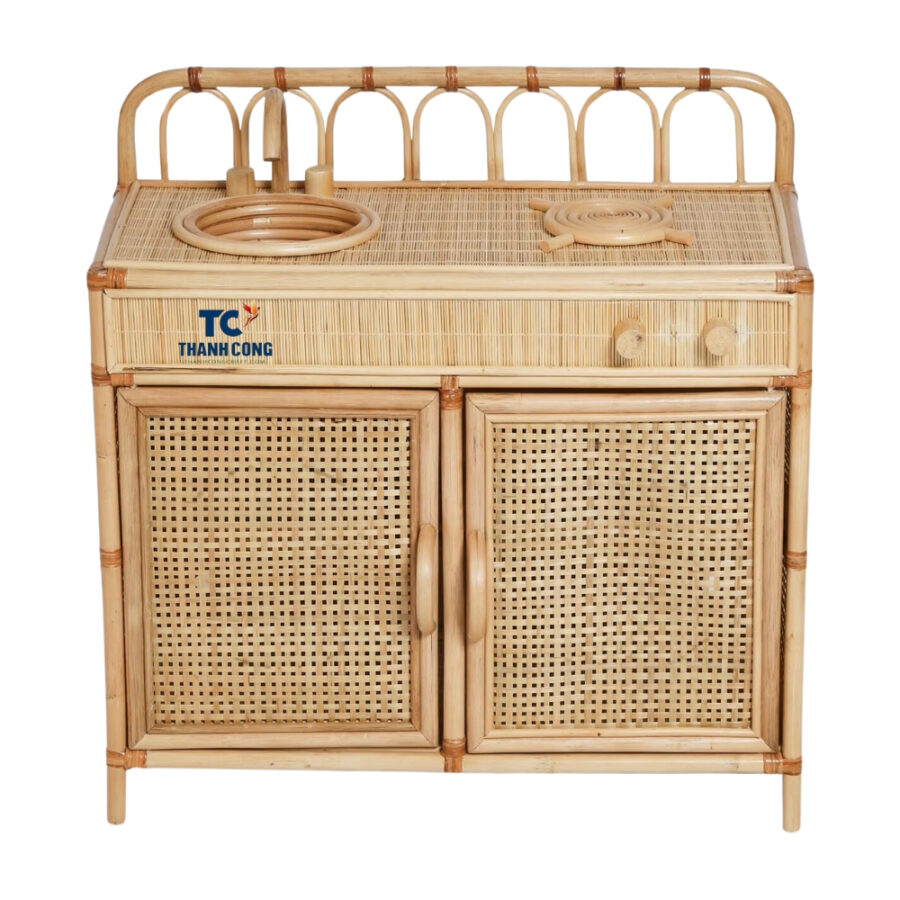 rattan 2 year old play kitchen