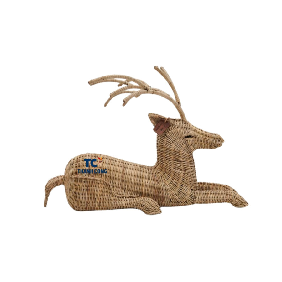 rattan deer decor, christmas