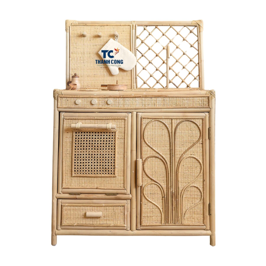 rattan play kitchen for toddlers