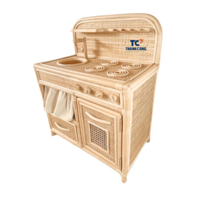 rattan play kitchen toys