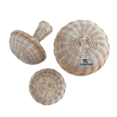 wicker mushroom for decoration, wholesale