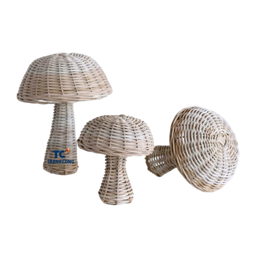 wicker mushroom for decoration, wholesale