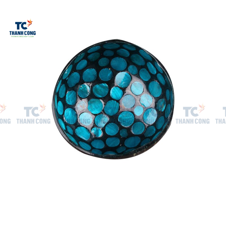 Colorful Coconut Bowl with Blue Round Shape (TCLCB-9017)